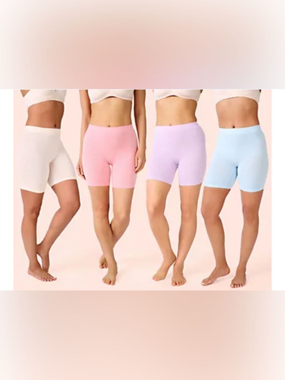 Breezies Comfort Breeze Set of 4 Seamless Long Leg Panties